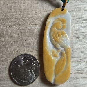 Natural Burma Jadeite Parrot 鹦鹉 Pendant